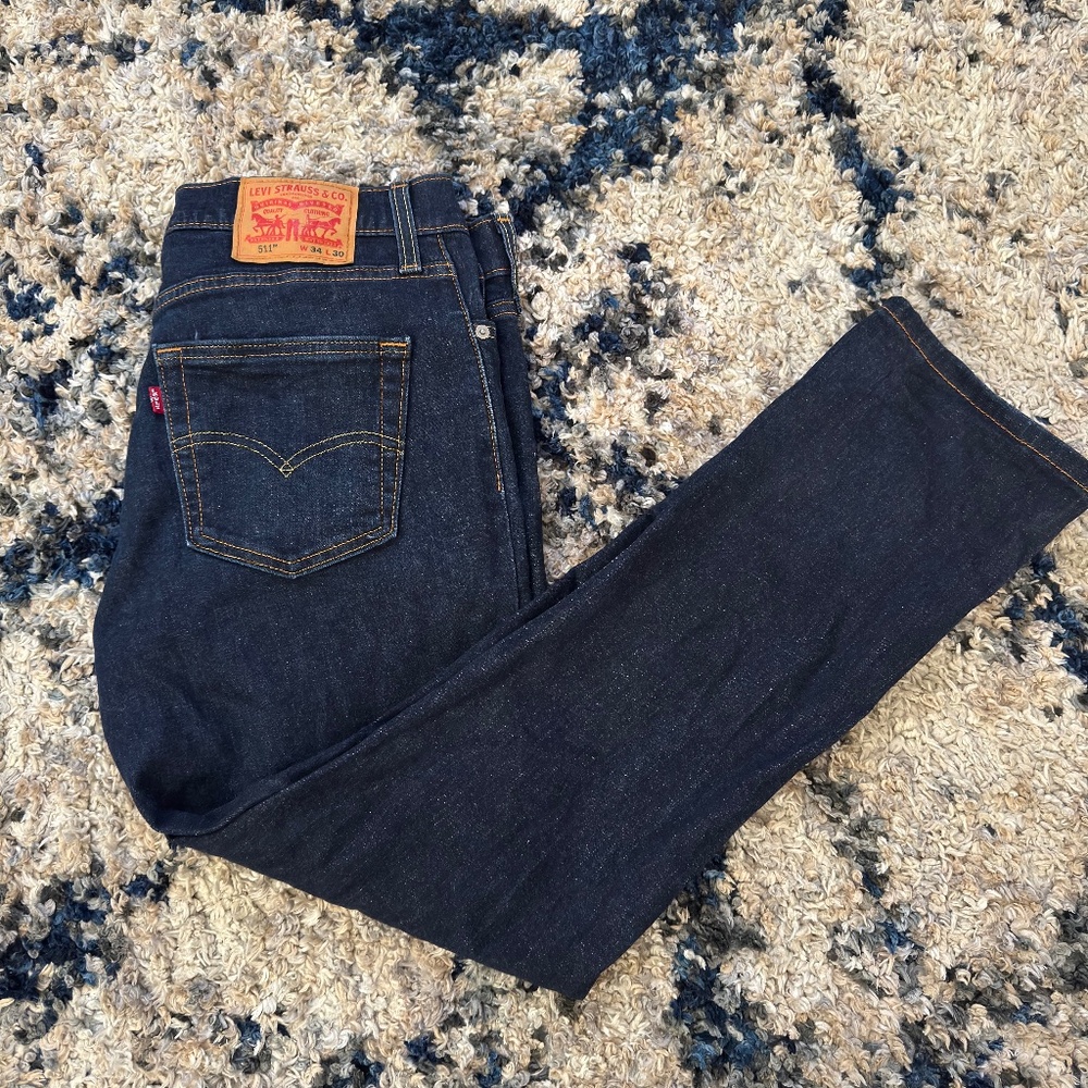 Levi’s 512 Slim Taper Jeans Men’s Size 34x30 Dark Wash Denim